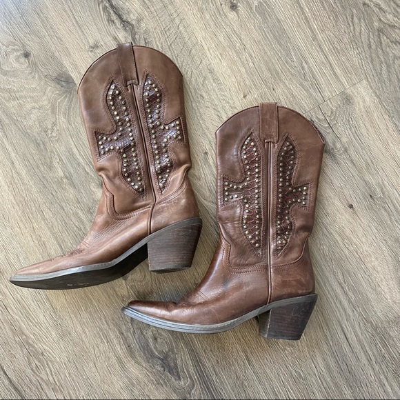 Bakers | Audrey Leather Brown Western Boots - Picture 4 of 11